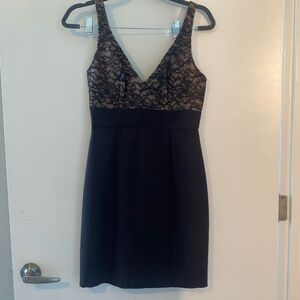 Classy black cocktail lace dress